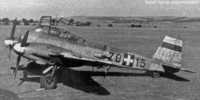 Kép a Messerschmitt Me 210 típusú, Z.015 oldalszámú gépről.