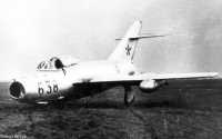 Kép a Mikojan-Gurjevics MiG-15 típusú, 638 oldalszámú gépről.